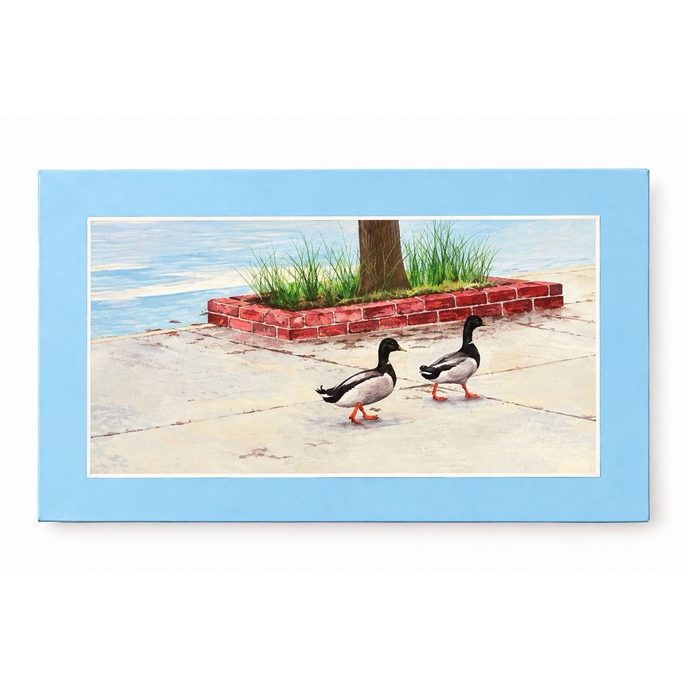 Vintage Claire Cashau Signed & Numbered Lithograph Print (4/50) Mallards 20x11.7